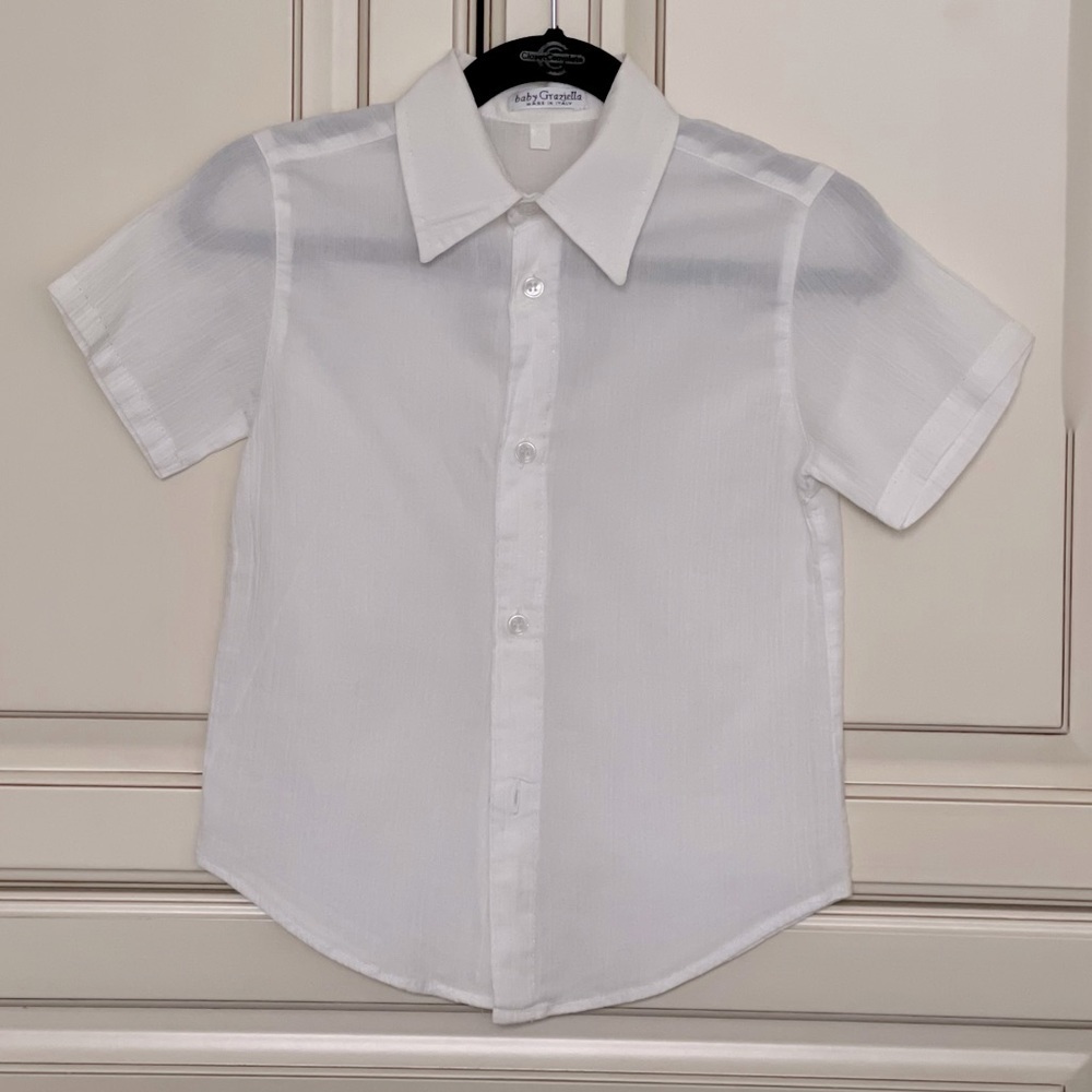 Baby Graziella Made in Italy white button down shirt 2Y - Picture 4 of 8